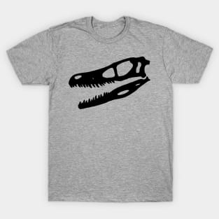 Velociraptor skull - black T-Shirt